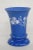 Glass Blue and White Hand Painted Grapevine Glass Small Cup Vase For Sale - Image 7 of 11