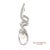 Contemporary 18k (750) White Gold Natural Diamond and White Pearl Pendant Necklace For Sale - Image 3 of 12