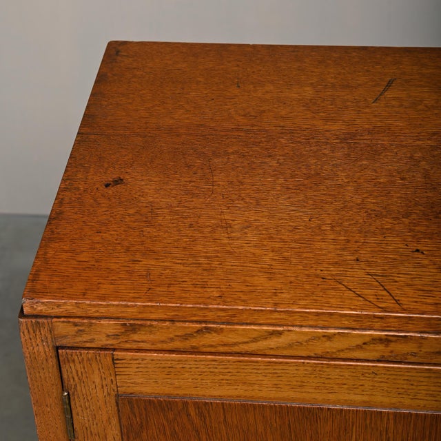 Amsterdam School Modernist Oak Archive Cabinet, 1930s For Sale - Image 11 of 18