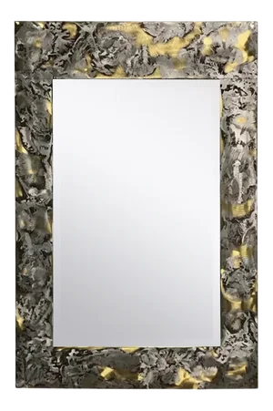 Autumn Guild Brass and Aluminum Beveled Mirror