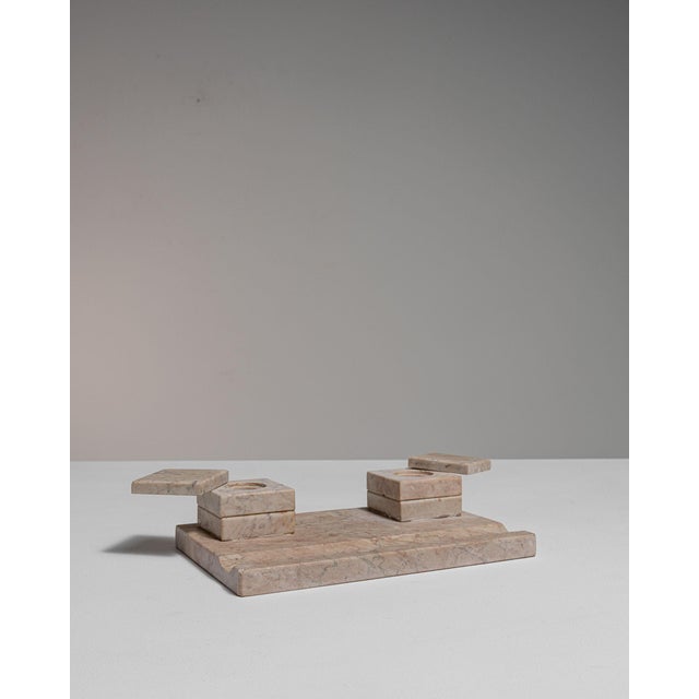 Early 20th Century France Antique White Marble Desk Set For Sale - Image 13 of 15