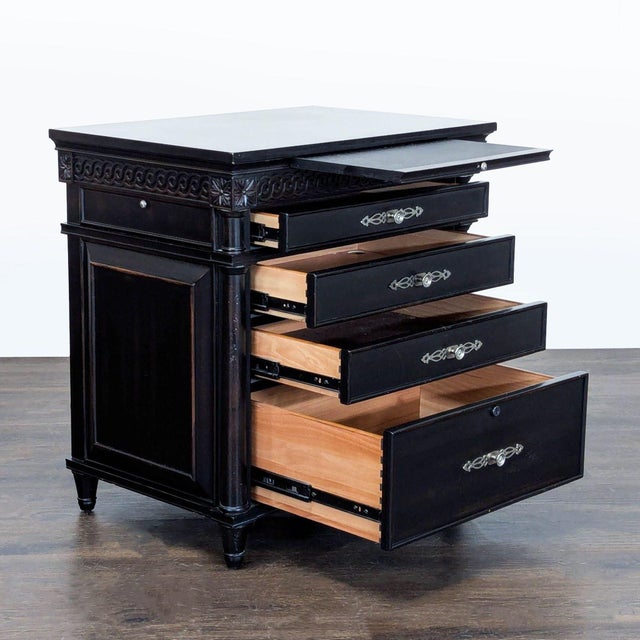 Traditional Aspen Home Nightstand With Four Drawers and Slide-Out Tray For Sale - Image 3 of 12