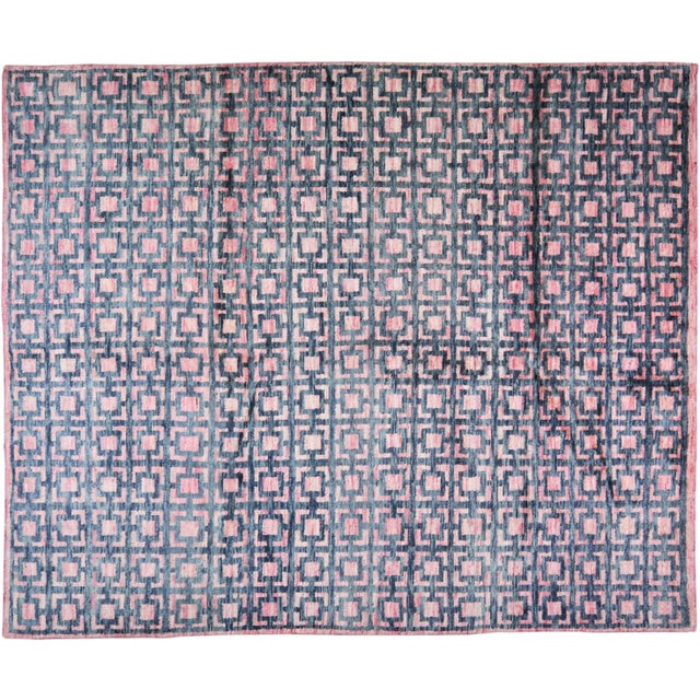 2000 - 2009 Moroccan Hand Knotted Modern Rug With Natural Color Organic Wool Soft Texture,8'1"x9'10" For Sale - Image 5 of 5