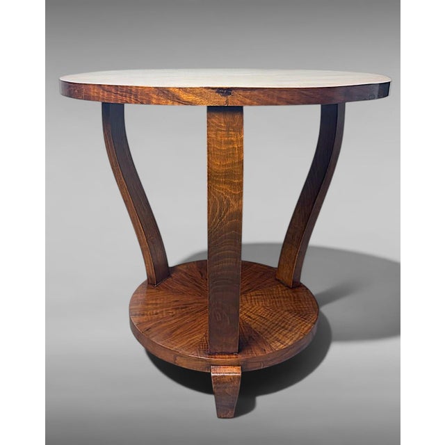 Art Deco Mid 20th Century Art Deco Italian Walnut Coffee Table For Sale - Image 3 of 18