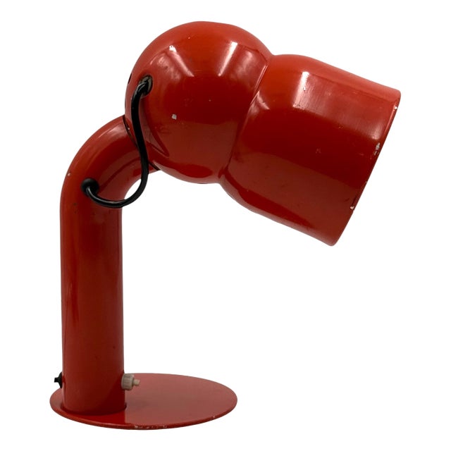 Red Model 2135 Table Lamp by Elio Martinelli for Martinelli Luce, Italy, 1960s For Sale