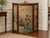 19th Century Napoleon III Style Three-Panel Painted Canvas Fireplace Screen For Sale In Dallas - Image 6 of 15