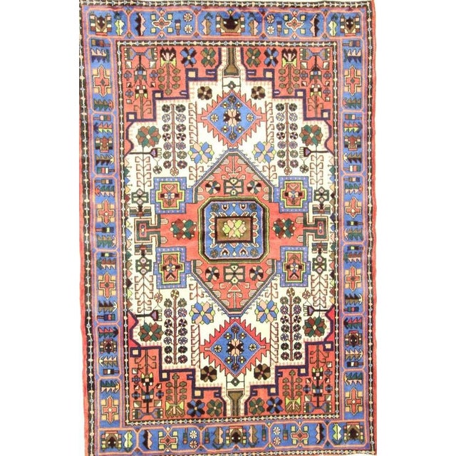 Orange Middle Eastern Hand-Knotted Rug For Sale - Image 8 of 8