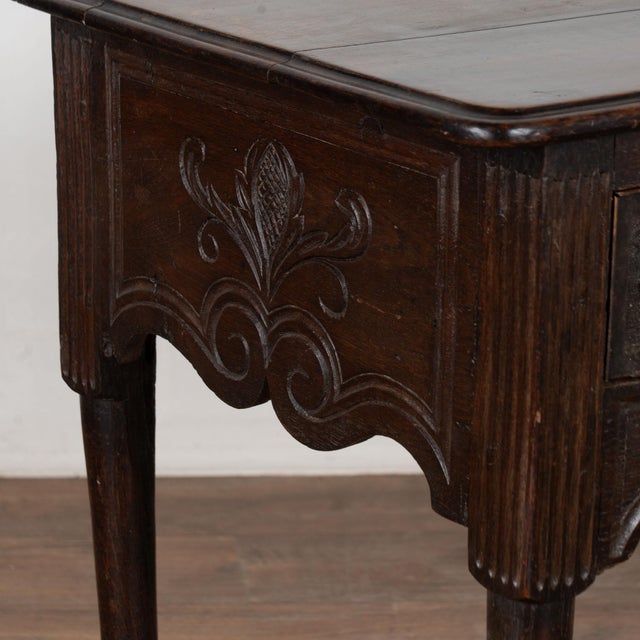 Late 18th Century English Carved Walnut Side Table With Drawer For Sale - Image 9 of 16