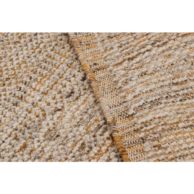 Textile Rug & Kilim’s Contemporary Textural Kilim in Beige-brown Orange and White Tones - 13x19 For Sale - Image 7 of 7