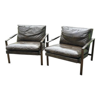 1960s Milo Baughman Design Classic Lounge Chairs- Set of 2 For Sale