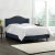 Contemporary Riley Bed in Navy Classic Linen, Twin For Sale - Image 3 of 8