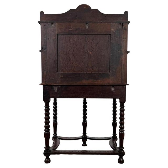 Wood 19th Century English Bobbin-Turned Oak Side Table For Sale - Image 7 of 12