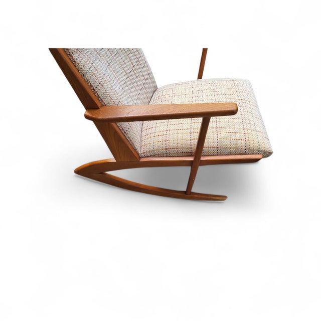 Mid-Century Danish Boomerang Rocking Chair Model 97 Søren Jensen v. Tønder Møbelwærk ​, 1950s For Sale - Image 12 of 17