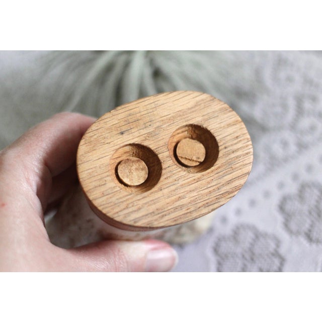 1980s 1980s Wood and Antler Salt and Pepper Shakers For Sale - Image 5 of 9