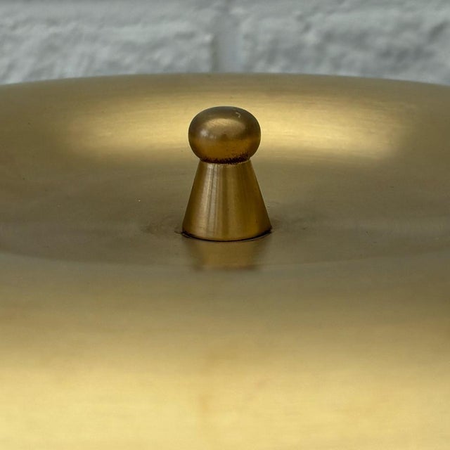 Vintage Swedish Table Lamp in Brass and Walnut from Boréns, 1940s For Sale - Image 6 of 11