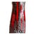 Vintage West German Fat Lava Hourglass Floor Vase in Red & Black Textured Glaze For Sale - Image 4 of 5