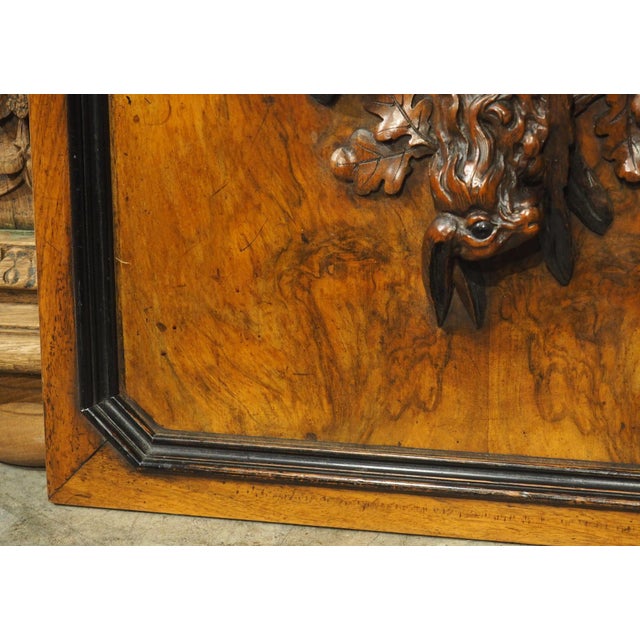 Pair of Antique French Carved Burl Walnut and Oak Hunt Panels, Circa 1870 For Sale - Image 12 of 18
