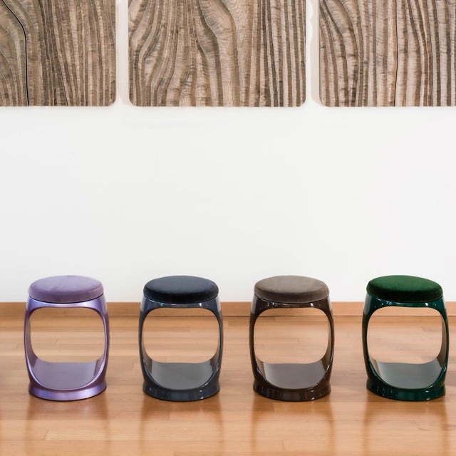 Brown Signet Ring Stool by Cyril Rumpler For Sale - Image 8 of 9