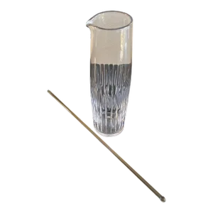 Vintage Lead Crystal Thames Martini Pitcher and Stirrer by Atlantis