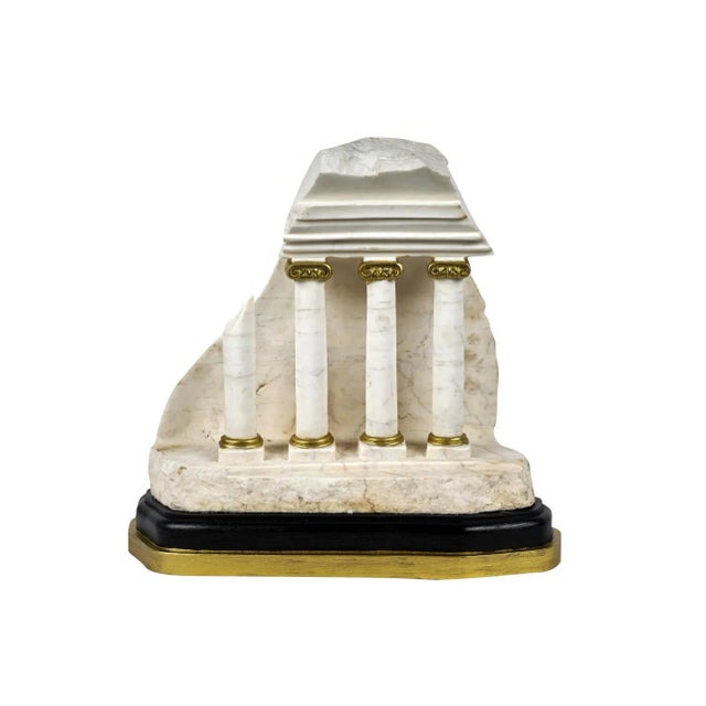 Italian Grand Tour Style Carved Marble Stone Ruins Sculpture For Sale - Image 9 of 9
