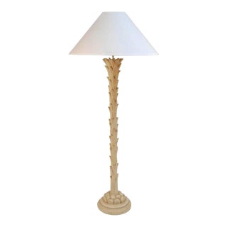 1972 Chapman Serge Roche Palm Art Deco Hollywood Regency Floor Lamp For Sale