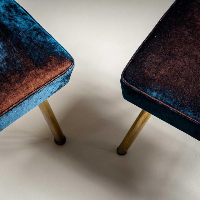 Pair of Vintage Stools, Italy Mid-20th Century For Sale - Image 12 of 12
