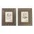 1980’s 2 Original Wayne Cunningham Small Abstract Ink Drawings Ornate Tabletop Frames-A Pair For Sale
