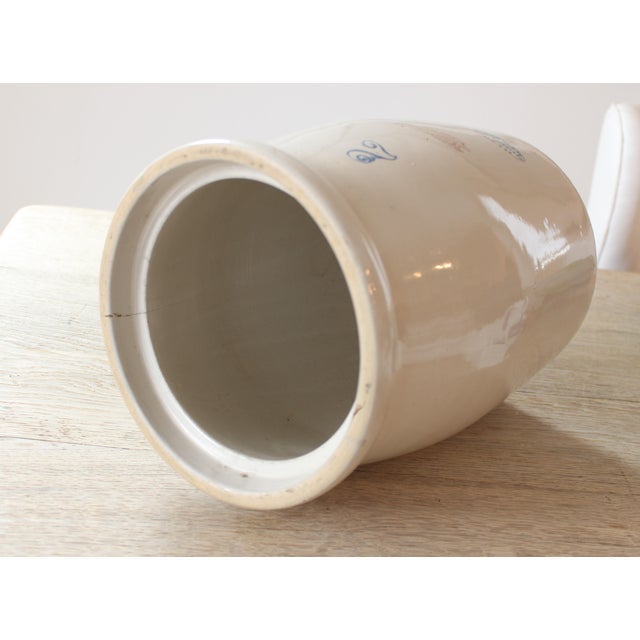 Farmhouse Large 12" Antique Farmhouse Rustic Stoneware Utensil Crock For Sale - Image 3 of 5