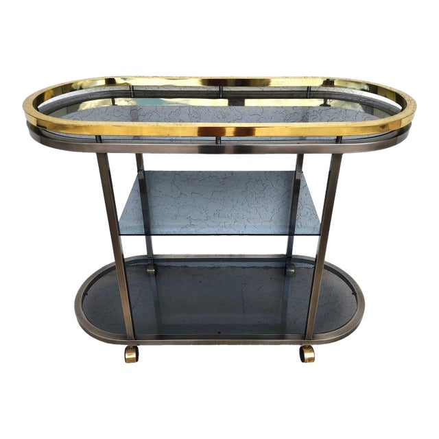 MCM Bar Cart Rolling by Design Institute of America Dia For Sale