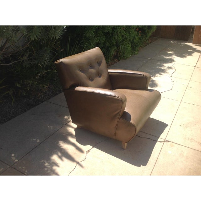 Mid-Century Modern Leather Club Chair For Sale - Image 9 of 10