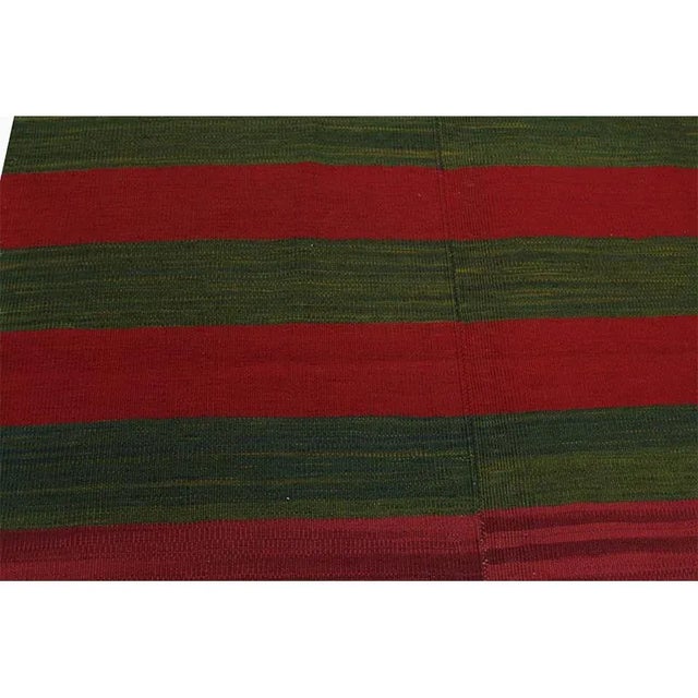 Handwoven Scandinavian Style Persian Kilim Area Rug 3’5″ X 4’3″ For Sale - Image 9 of 12