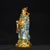 This is a vibrant vintage Chinese cloisonné enamel figure of the God of Wealth (Caishen), crafted from a copper body with...