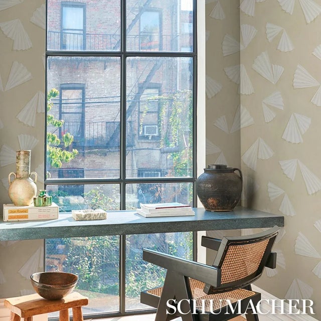 2020s SAMPLE - Schumacher x Backdrop Antoinette Wallpaper In Warm White For Sale - Image 5 of 5