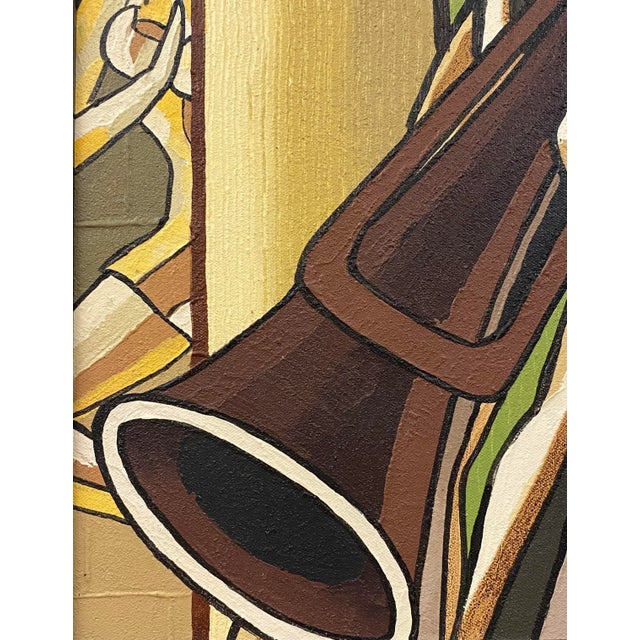 Franklin Cassierra Oil on Canvas Painting Jazz Musician For Sale In Miami - Image 6 of 8