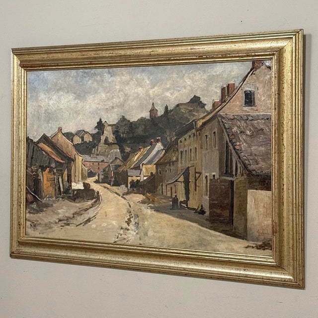 19th Century Framed Oil Painting on Canvas by Henri Orban (1836-1904) 'Esneux' For Sale In Dallas - Image 6 of 18