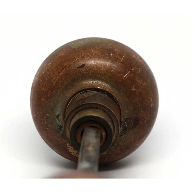 Early 20th Century Antique Bronze Russell & Erwin Greek Passage Door Knobs For Sale - Image 5 of 5