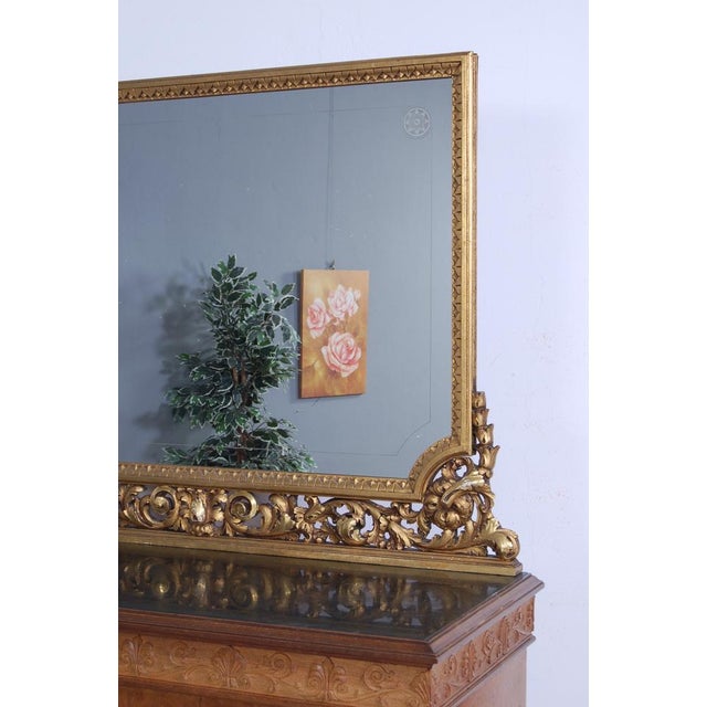 Large Liberty Dresser with Drawers and Mirror with Gilt Frame, 1940s For Sale - Image 18 of 18