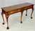 Vintage Baker Furniture Chippendale 5-Leg Burl Walnut & Mahogany Console Table For Sale - Image 10 of 16