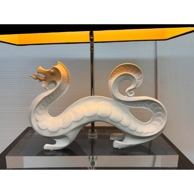 Jonathan Adler Porcelain Dragon Table Lamp For Sale - Image 10 of 12