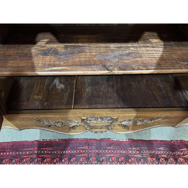 Louis XV Provençal Sideboard with Sliding Doors in Walnut, 1950s For Sale - Image 14 of 18