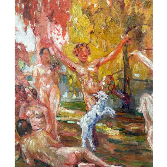 Red Bacchanal Garden' by Ren√© Deydier For Sale - Image 8 of 12