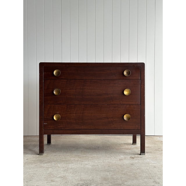 Mid-Century Modern 1930s Vintage Norman Bel Geddes Steel Chests of Drawers, Pair For Sale - Image 3 of 18
