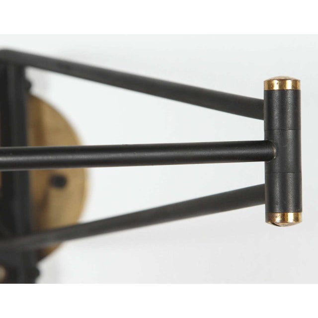 Mid-Century Modern 1960s Red Articulated Sconce by Rene Mathieu For Sale - Image 3 of 9