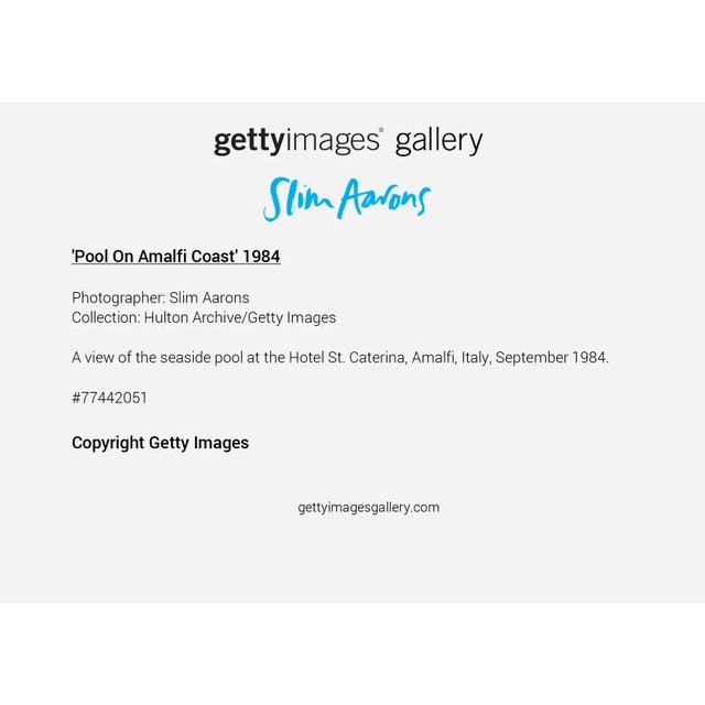 Not Yet Made - Made To Order Slim Aarons, "Pool on Amalfi Coast," September 1, 1984 Getty Images Gallery Framed Art Print For Sale - Image 5 of 5