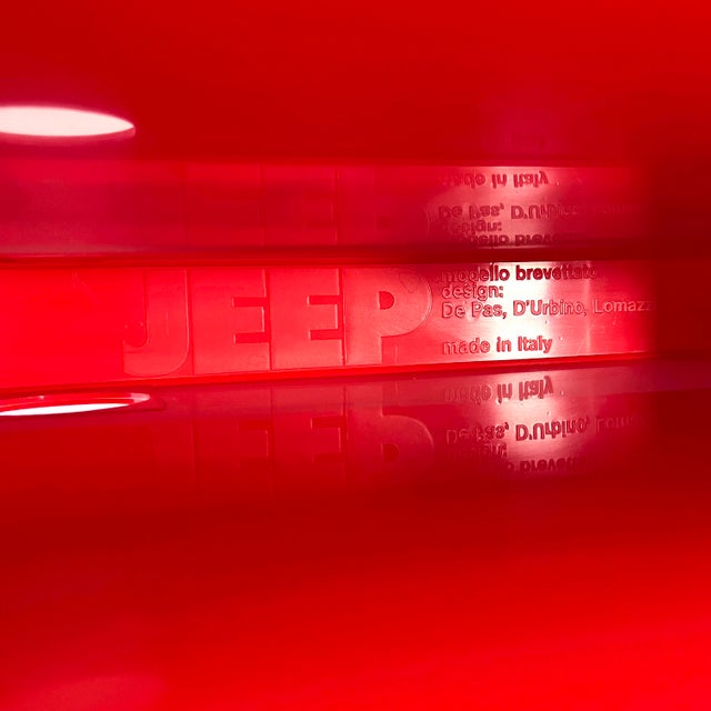 Red Modular Jeep Bookcase by De Pas, D'Urbino and Lomazzi for BBB, 1970s, Set of 4 For Sale - Image 12 of 13