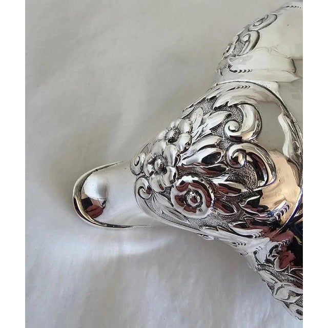 Cream Antique George IV Sterling Silver Repoussé Griffin Crest Cream Jug, London, 1823 For Sale - Image 8 of 16