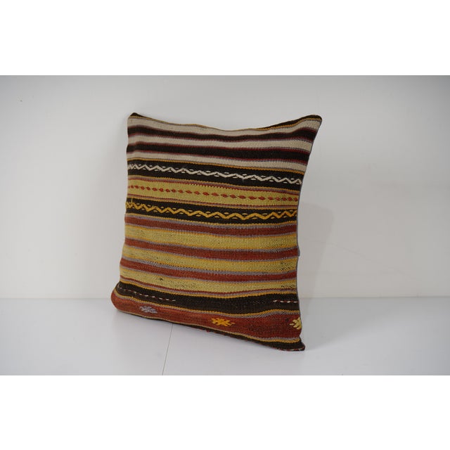 Mid-Century Modern Anatolian Wool Cushion Cover For Sale - Image 3 of 4