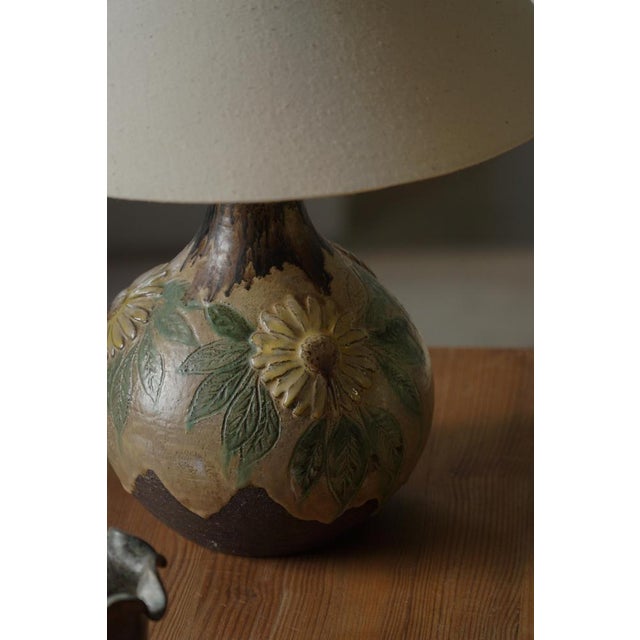 Art Nouveau Danish Organic Ceramic Table Lamp, 1970s For Sale - Image 16 of 18