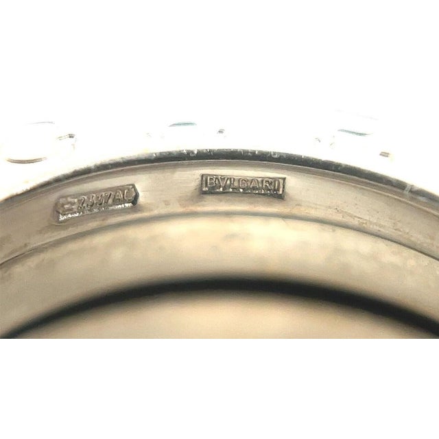 Bulgari Mid 20th Century Bvlgari B.zero1 Five-Band Ring in 18k White Gold Size 4.5 / EU 49 For Sale - Image 4 of 5