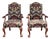 Century Furniture Chippendale Style Carved Mahogany Armchairs With Ball & Claw Feet a Pair For Sale